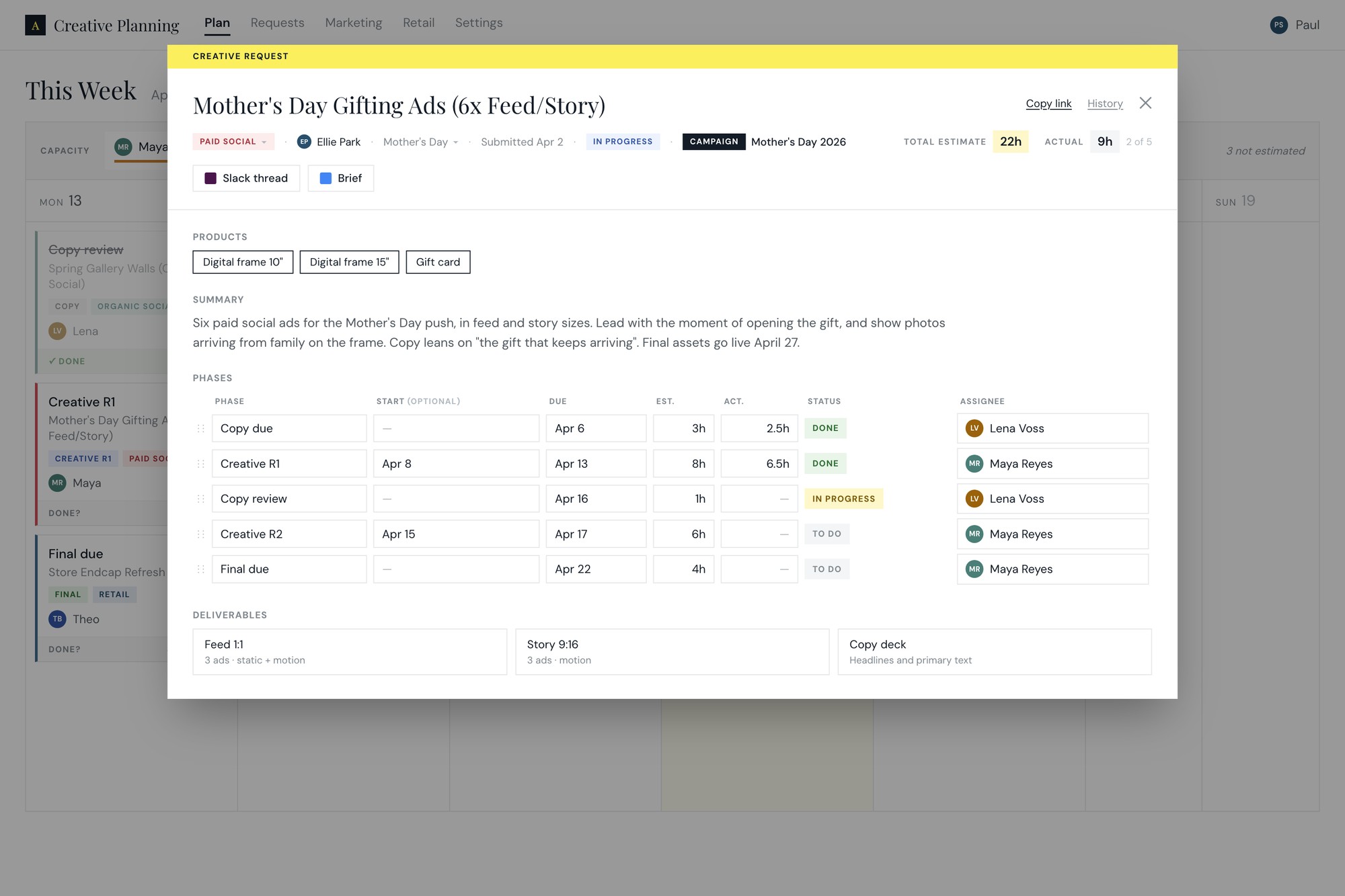 Creative Planning Tool — 1