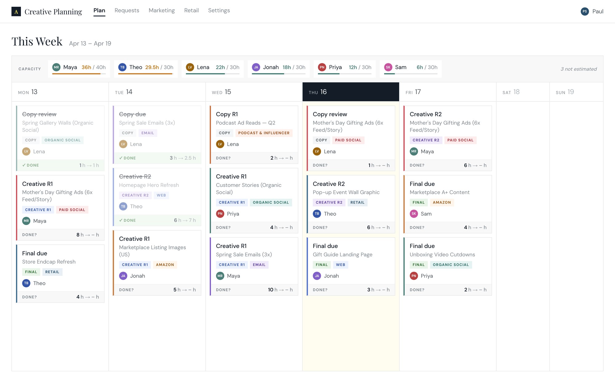 Creative Planning Tool — 2
